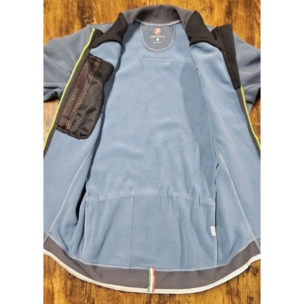 Castelli Rosso Corsa Jersey/Jacket, Men's Blue / Black Small Polartec - Picture 6 of 10